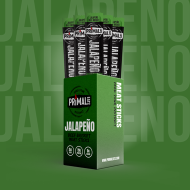 Jalapeño Grass-Fed 3oz Beef Brisket Meat Sticks