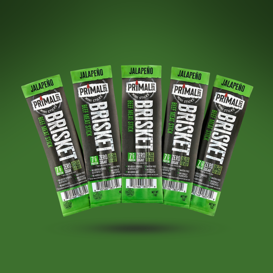 Jalapeño Grass-Fed 1oz Beef Brisket Meat Sticks
