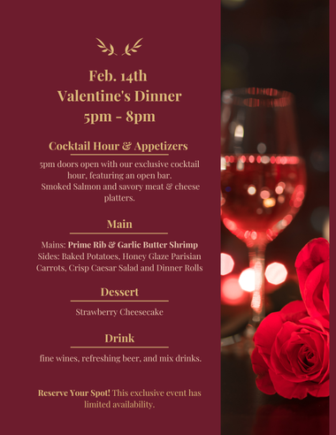 2026 Valentines Dinner in the Pine Hall