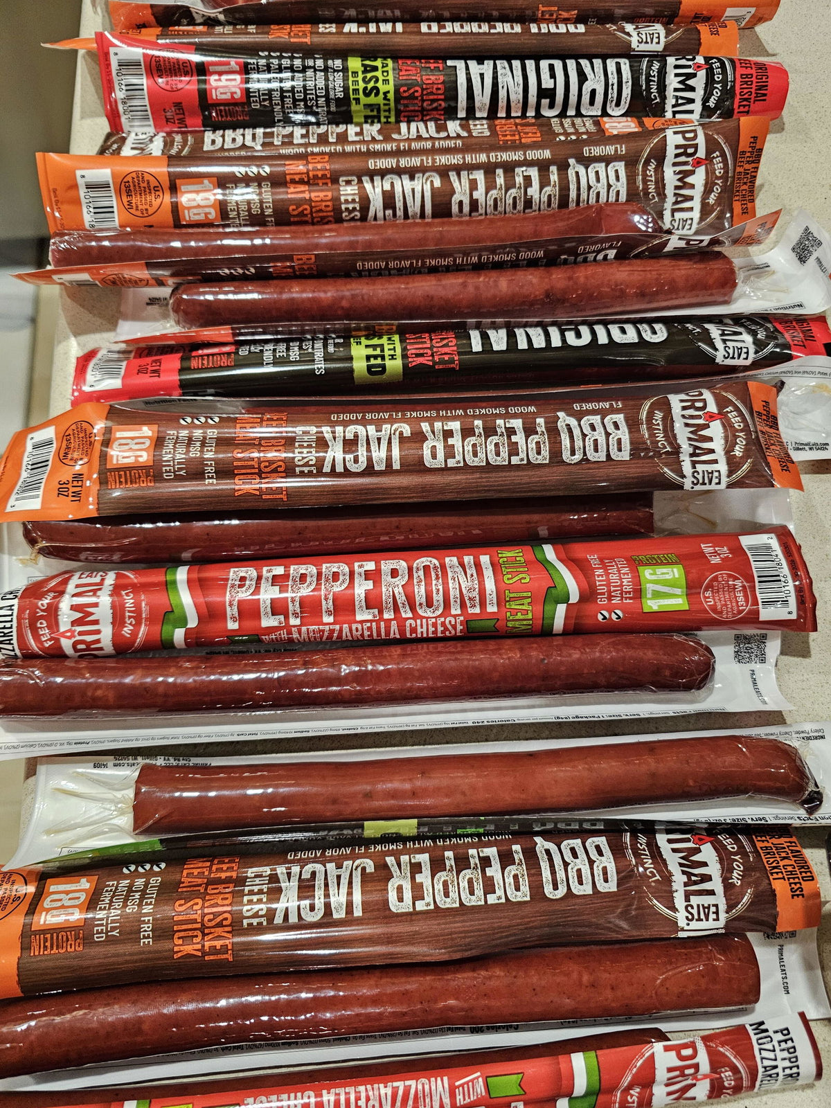 Customer photo of BBQ Pepper Jack and Pepperoni meat sticks (Bryce H. review)