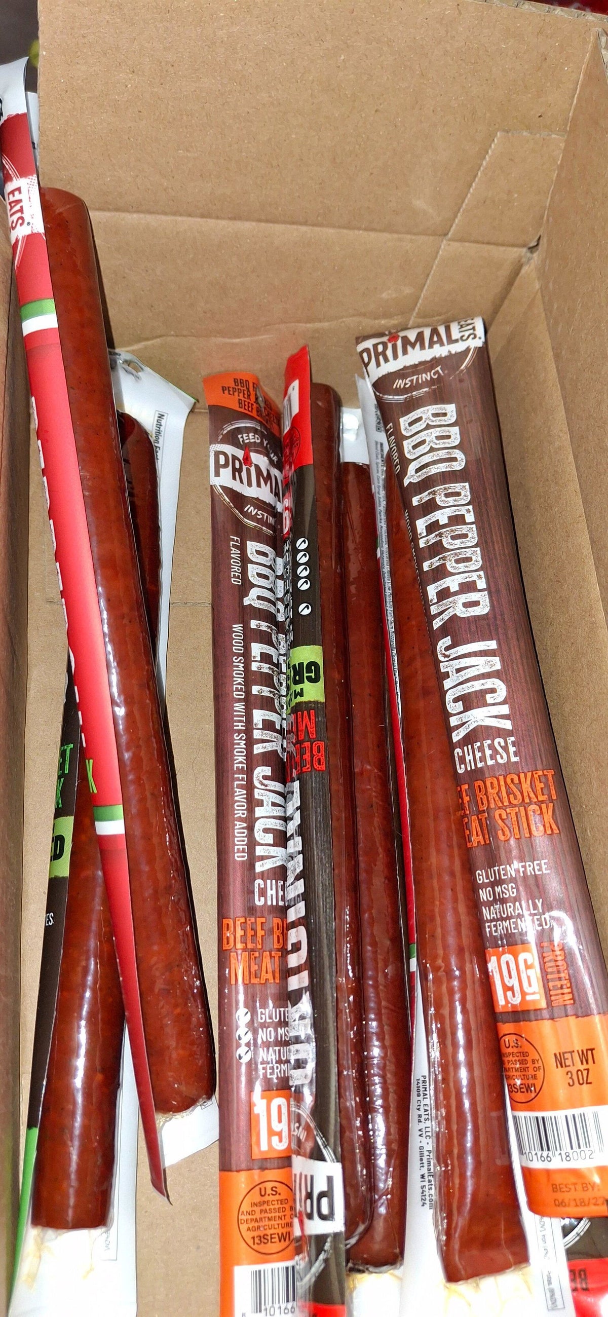 Customer photo of a box of Primal Eats meat sticks (Karl H. review)