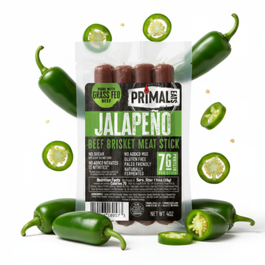 Jalapeño Grass-Fed Beef Brisket Meat Sticks 4oz Multipack