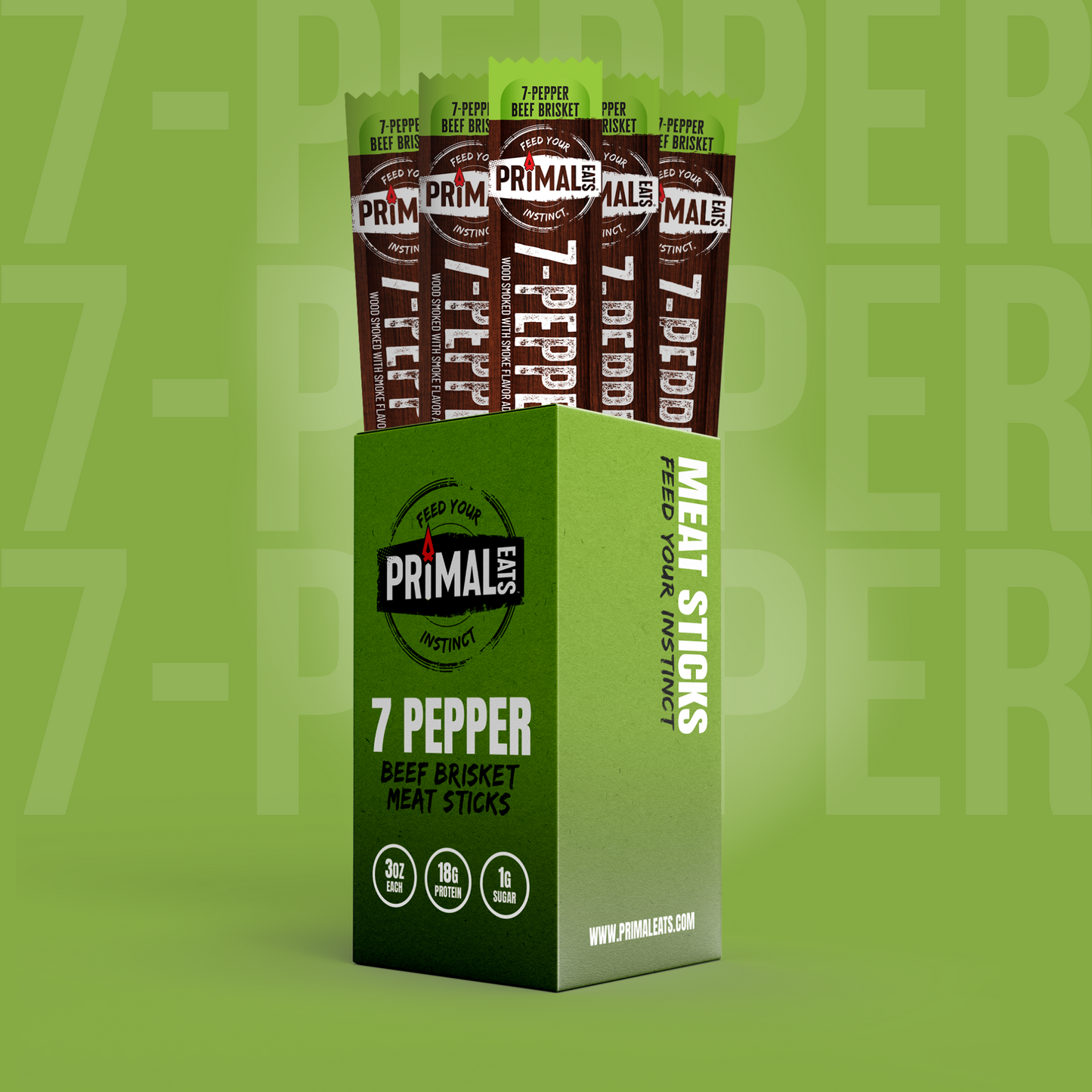 7-Pepper 3oz Brisket Meat Sticks