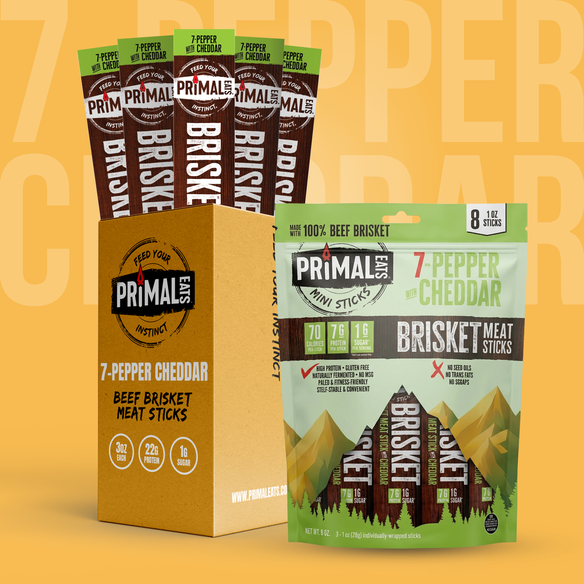 Primal Eats Brisket Beef Sticks