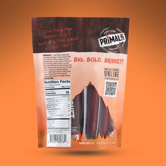 BBQ Pepper Jack 1oz Brisket Meat Sticks