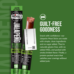 Jalapeño Grass-Fed 3oz Beef Brisket Meat Sticks