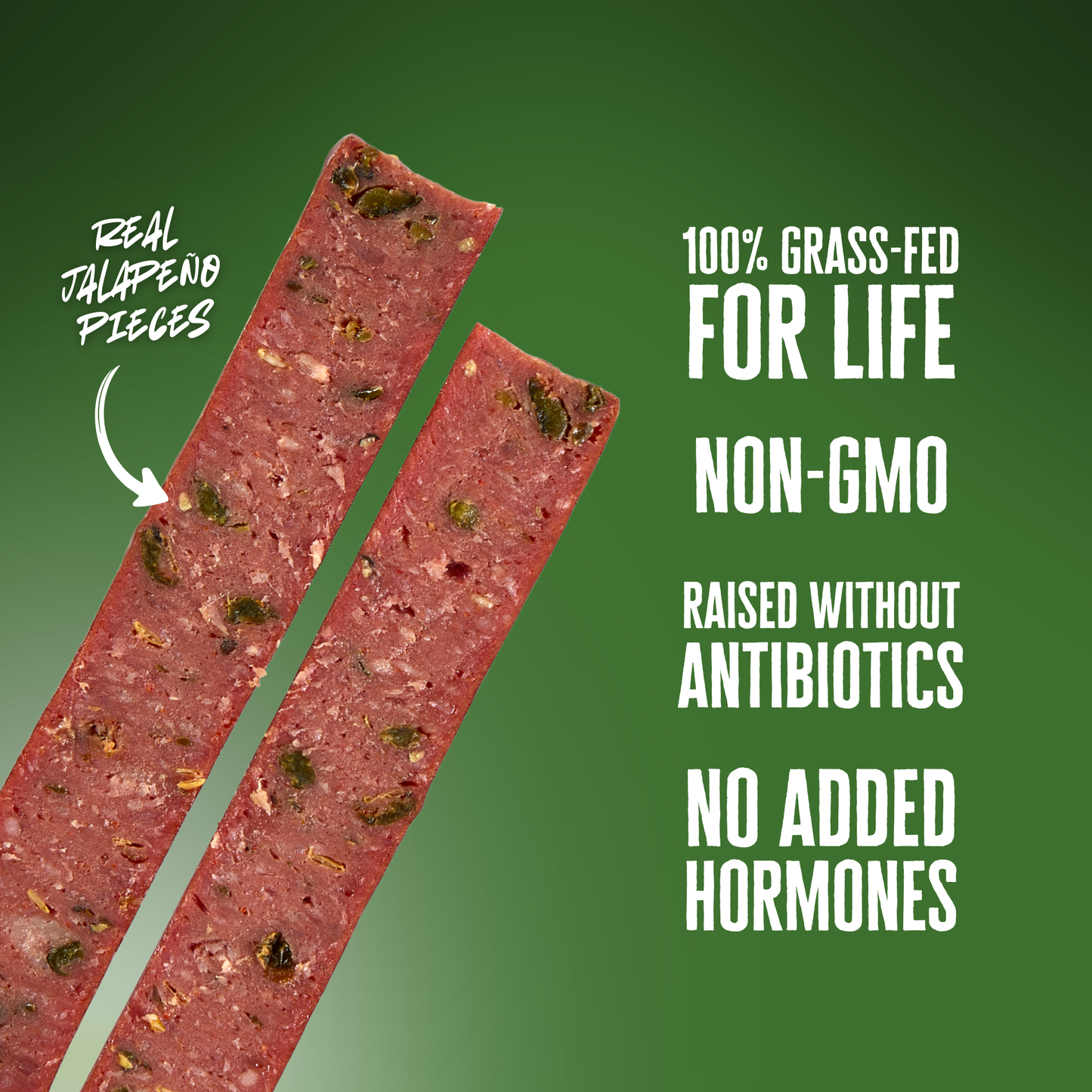Jalapeño Grass-Fed 1oz Beef Brisket Meat Sticks