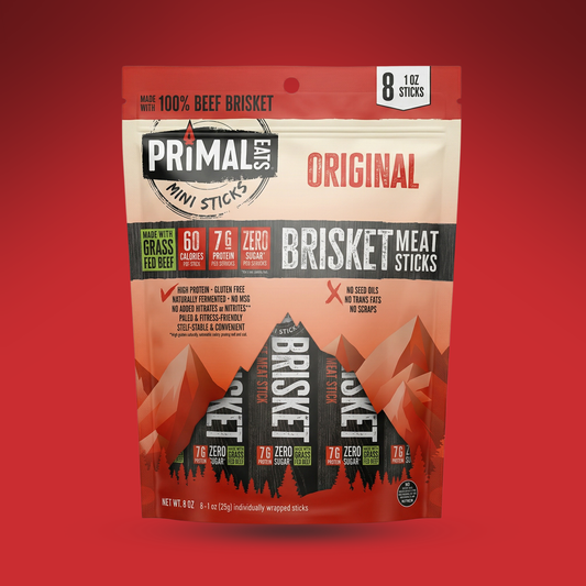 Original Grass-Fed 1oz Beef Brisket Meat Sticks