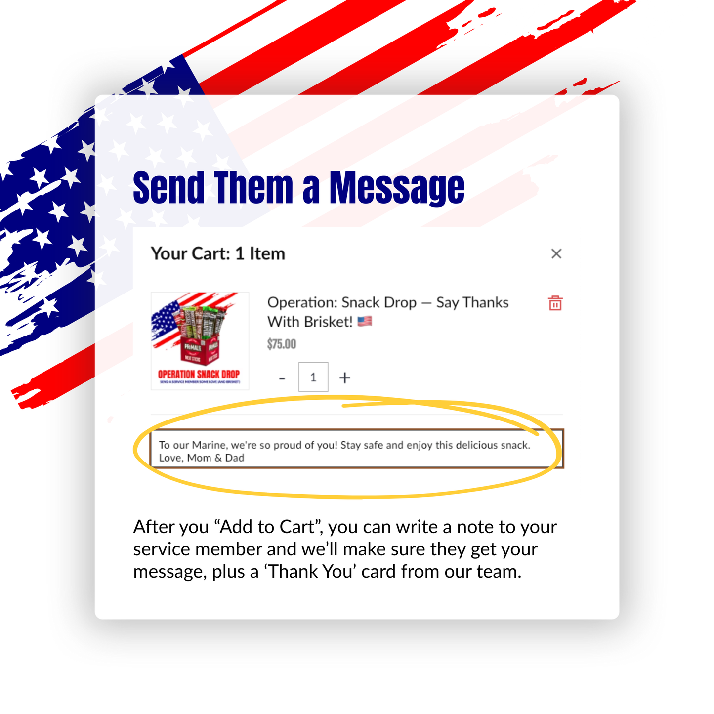 Operation: Snack Drop — Say Thanks With Brisket! 🇺🇸