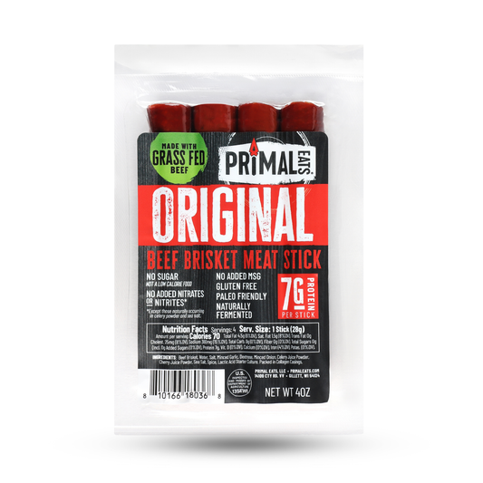 Original Grass-Fed Beef Brisket Meat Sticks 4oz Multipack